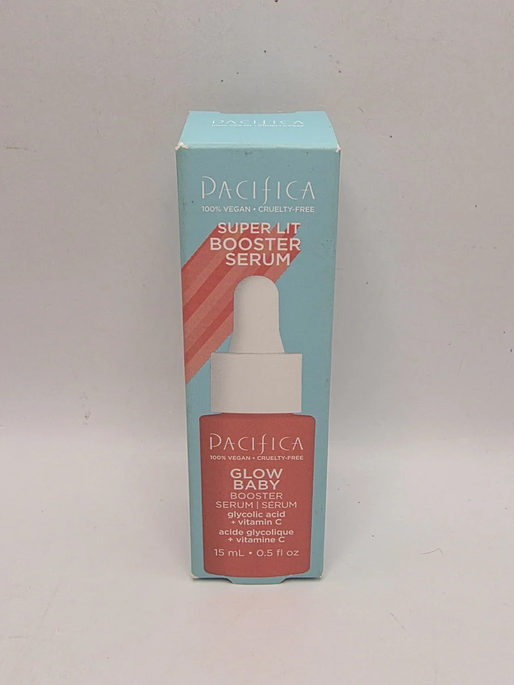 Pacifica Glow Baby Booster Serum Glycolic Acid + Vitamin C 0.5 fl oz Travel Size